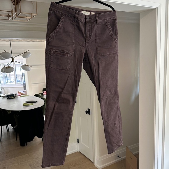 Anthropologie HEI Purple / Plum Low Rise Skinny Cargo Jeans - Size 31 - Picture 3 of 10